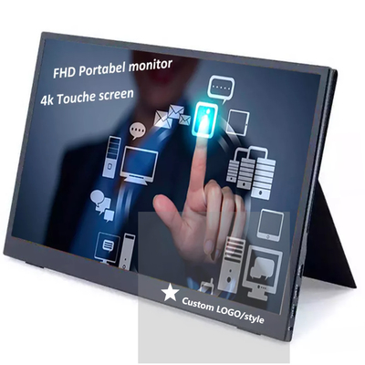 مانیتور قابل حمل برای لپ تاپ 13.3 اینچ،FHD 1080P USB C مانیتور مسافرتی خارجی برای کامپیوتر، صفحه نمایش دوم با کفپوش