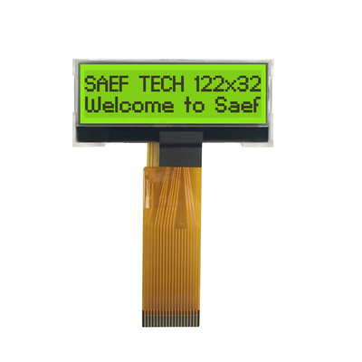 رابط 3 ولت MCU صفحه نمایش LCD گرافیکی تک رنگ 122x32 STN مثبت