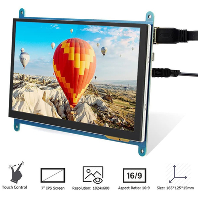 نمایشگر Raspberry Pi4 HDMI 7 اینچی TFT LCD 800x480 نقطه با پنل لمسی خازنی