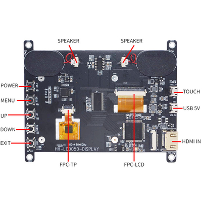 HDMI سازگار با Raspberry Pi4 صفحه نمایش 5 اینچی TFT LCD 800x480 نقطه با CTP