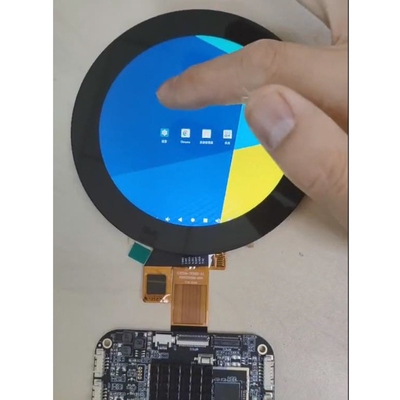 3.4 اینچ LCD گرد سفارشی اندروید RK3566 نمایش رسانه های تبلیغاتی با با PCAP لمس