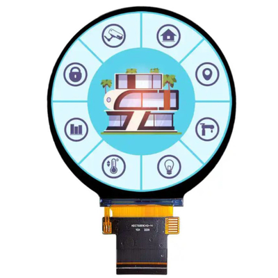 2.8 اینچ 480x480 ماژول نمایش LCD TFT گرد با Tst -30 °C تا 80 °C و 40pin ST7701S SPI RGB Interface