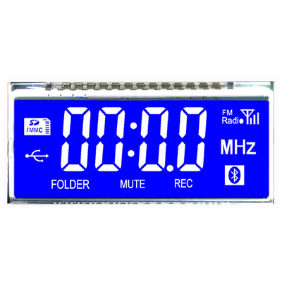 نمایشگر LCD بخش سفارشی | TN Transmissive Positive | دمای گسترده (-30 درجه سانتیگراد تا 80 درجه سانتیگراد) | 1/4 Duty, 1/3 Bias