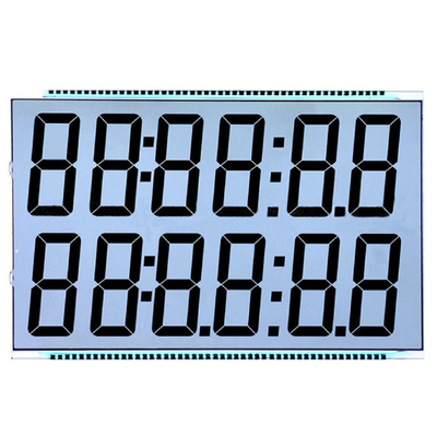 نمایشگر LCD بخش سفارشی | TN Transmissive Positive | دمای گسترده (-30 درجه سانتیگراد تا 80 درجه سانتیگراد) | 1/4 Duty, 1/3 Bias