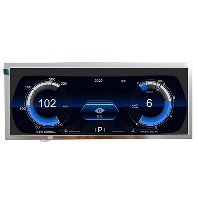 صفحه نمایش کشش 12.3" اینچ TFT بار LCD نوع 1920x720 نقطه LVDS IPS HD درجه اتومبیل برای پخش کننده تبلیغات