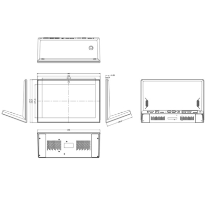 10.1 اینچ اندروید مانیتور1280*800 صفحه نمایش IPS با لمسی ظرفیت با RK3128 چهار هسته ای