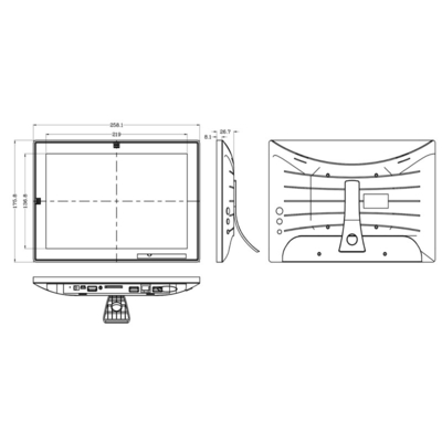 مانیتور صفحه نمایش لمسی اندروید 10.1 اینچ با اترنت RJ45 و 3G / 4G