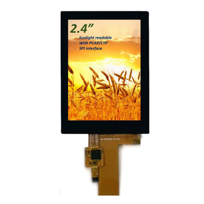 نور خورشید قابل خواندن 2.4 اینچ IPS TFT LCD Display ILI9341V Driver SPI Interface