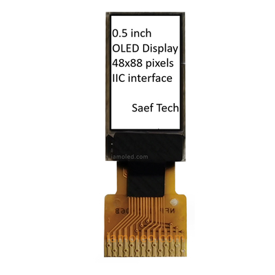 0.5 اینچ ماژول صفحه نمایش OLED 88x48 پیکسل ماتریس منفعل با رابط I2C