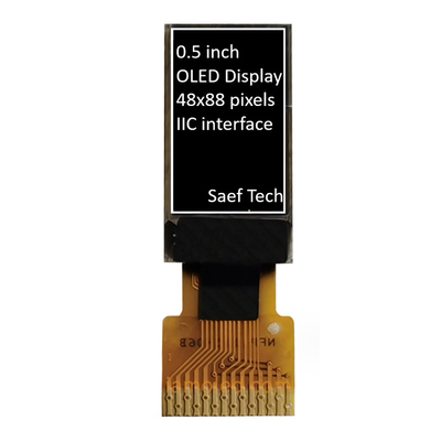 0.5 اینچ ماژول صفحه نمایش OLED 88x48 پیکسل ماتریس منفعل با رابط I2C
