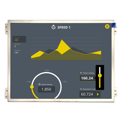 10صفحه نمایش LCD صنعتی TFT 4 اینچ 1024x768 پیکسل رابط LVDS 30 پین