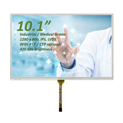 صفحه لمسی 10 اینچی LCD مقاوم 1280x800 نقطه درجه صنعتی / پزشکی