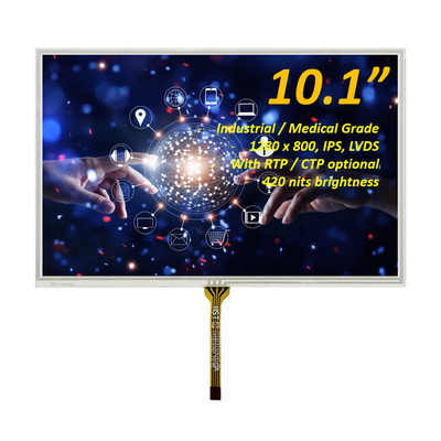 10صفحه نمایش LCD TFT 1 اینچ با وضوح 1280x800 با پنل لمسی مقاوم