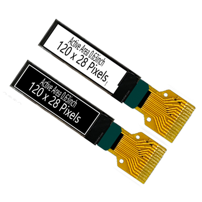 0.63 اینچ 120x28 پیکسل ماژول صفحه نمایش OLED ماتریس غیر فعال رنگ سفید تک رنگ
