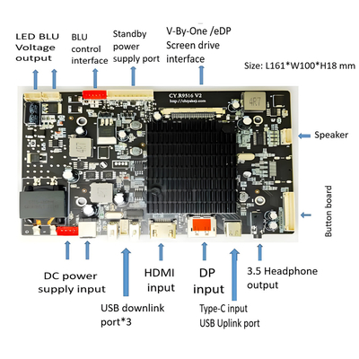 27 اینچ رنگ 4K نمایشگاه TFT صنعتی / پزشکی 3840x2160 60HZ رابط EDP 1000nits