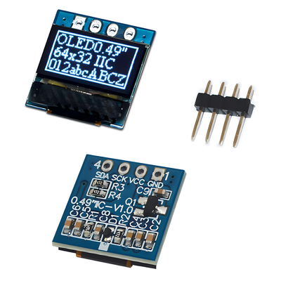 0صفحه نمایش گرافیکی OLED 49 اینچی با 4 پین سرفصل SSD1315 پشتیبانی رابط I2C