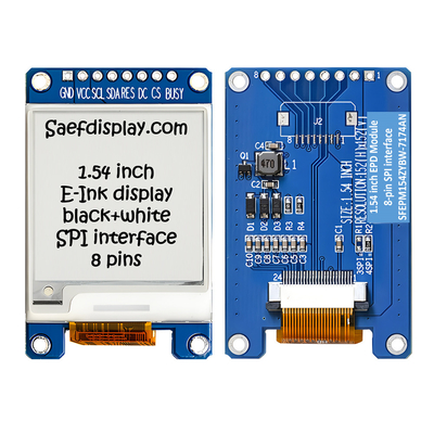 صفحه نمایش جوهر برقی SPI 1.5 اینچ سیاه و سفید 152x152 نقطه 1.54" صفحه نمایش کاغذ برقی