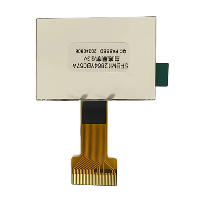 128X64 پیکسل COG LCD FSTN مثبت 3.3v با واحد روشنایی سفید