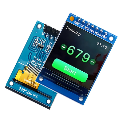 رابط سریال SPI 1.3-اینچ IPS TFT LCD 240x240 Dot با 7 پین پی سی بی