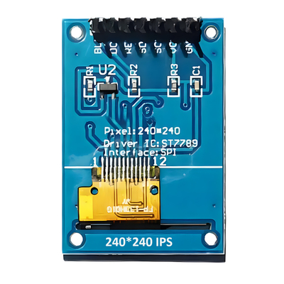 رابط سریال SPI 1.3-اینچ IPS TFT LCD 240x240 Dot با 7 پین پی سی بی