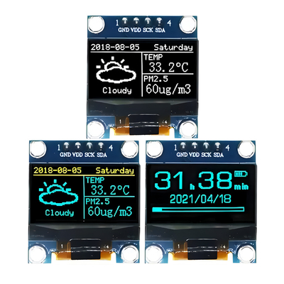 0.96 اینچ 128x64 Dot Matrix OLED Display Module 4-Pin رابط I2C