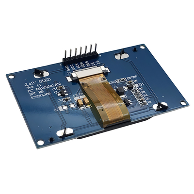 2ماژول صفحه نمایش OLED.42 اینچی 128x64 نقطه ای با رابط SPI و رنگ های فونت سفید و آبی