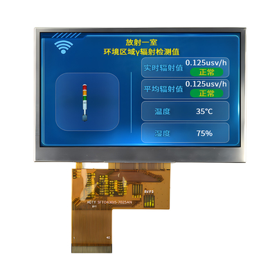 4.3 اینچ IPS TFT LCD 480 * 272 پیکسل 262K نمایشگر کامل رنگ ST7283 راننده IC