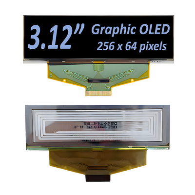 3.12 اینچ 256x64 گرافیک ماژول صفحه نمایش OLED با SSD1322 راننده IC - گزینه های فونت زرد، سفید یا آبی