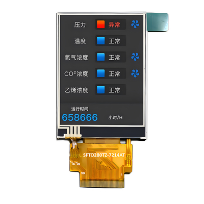 نور خورشید قابل خواندن 2.8 اینچ IPS TFT LCD با صفحه لمسی مقاوم 240 X 320 نقطه