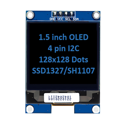 1.5 اینچ OLED صفحه نمایش ماژول واحد 128x128 پیکسل 4 پین رابط I2C با کنترل کننده صفحه نمایش LED