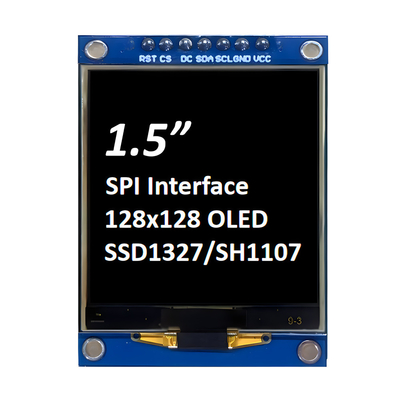 صفحه نمایش SPI 1.5 اینچی OLED 128x128 Dot Matrix SSD1327/SH1107G فونت های سفید / آبی ماژول 7 پین