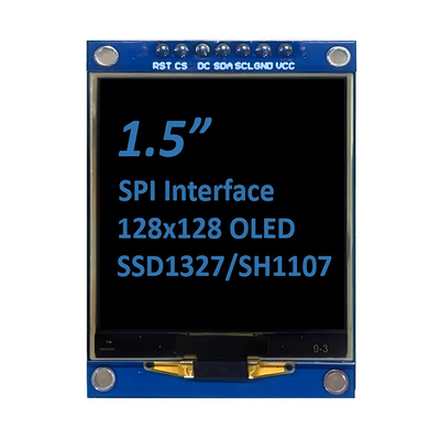 صفحه نمایش SPI 1.5 اینچی OLED 128x128 Dot Matrix SSD1327/SH1107G فونت های سفید / آبی ماژول 7 پین