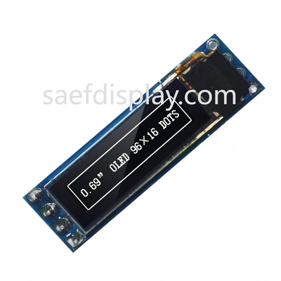 0ماژول صفحه نمایش OLED 69 اینچی - 96x16 I2C، SSD1306 IC، سفید، سازگار با Arduino بهترین قیمت ایالات متحده