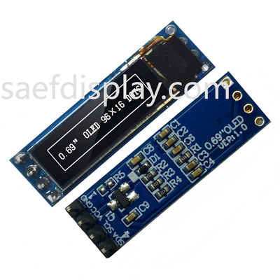0ماژول صفحه نمایش OLED 69 اینچی - 96x16 I2C، SSD1306 IC، سفید، سازگار با Arduino بهترین قیمت ایالات متحده