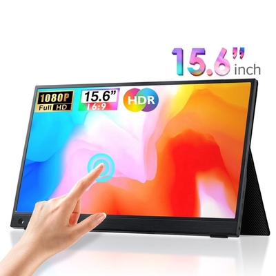 FHD 1920*1080 مانیتور لمسی قابل حمل 15.6 اینچی IPS برای حالت های نمایش انعطاف پذیر و زاویه دید گسترده