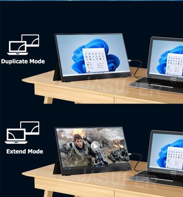 مانیتور قابل حمل برای لپ تاپ 13.3 اینچ،FHD 1080P USB C مانیتور مسافرتی خارجی برای کامپیوتر، صفحه نمایش دوم با کفپوش