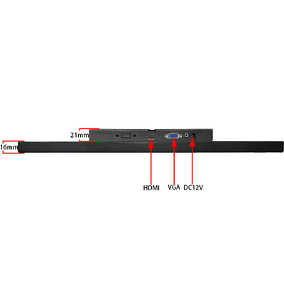 مانیتور قابل حمل LCD HDMI 15.6 اینچی با رزولوشن HD 1920*1080 پیکسل برای کنترل صنعتی، نظارت امنیتی