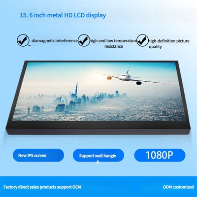 مانیتور قابل حمل LCD HDMI 15.6 اینچی با رزولوشن HD 1920*1080 پیکسل برای کنترل صنعتی، نظارت امنیتی