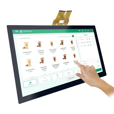 23.8" نمایشگر LCD صنعتی TFT FHD 1080p رابط LVDS زاویه دید گسترده بازتاب کم 350 cd / m2 روشنایی گواهینامه اتحادیه اروپا / ایالات متحده