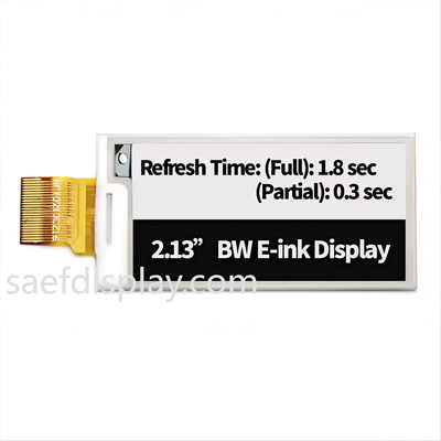 ماژول نمایشگر جوهر الکترونیکی 2.13 اینچی - 122×250 SPI، فوق العاده کم مصرف، کاغذ الکترونیکی درجه صنعتی ESL | تولید مستقیم کارخانه