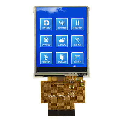 2.2 اینچ ILI9225G SPI و RGB Touch TFT LCD Screen،2.2&quot; QCIF TFT LCD Display Module با پنل لمسی مقاوم