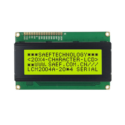نمایشگر LCD تک رنگ 20x4 کاراکتری LCM 16 پین 8 بیتی MPU STN آبی منفی