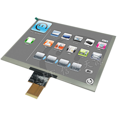 رابط LVDS 8 اینچ ماژول LCD IPS TFT 1024x768 رزولوشن زاویه مشاهده کامل