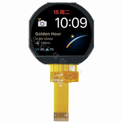 1.22 اینچ دایره ای دایره ای صفحه نمایش LCD TFT 240x204 نقطه IPS زاویه مشاهده کامل