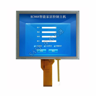 صفحه نمایش لمسی LCD صنعتی 8 اینچی 800x600 رابط RGB 50 پین