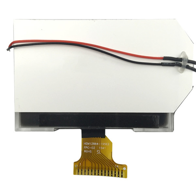 نمایشگر LCD گرافیک تک رنگ سبز زرد STN 128x64 مثبت 3.3V SPI