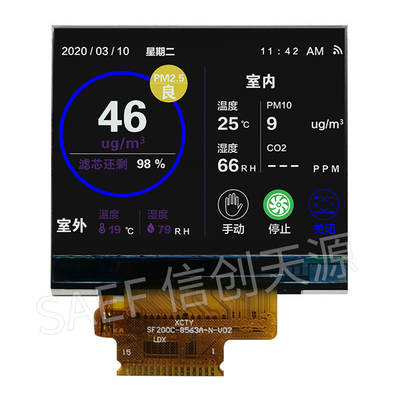 صفحه نمایش 2 اینچی Saef QVGA TFT LCD با رابط SPI درایور ILI9342C