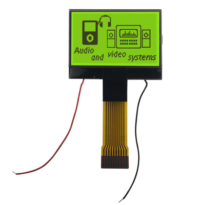 نمایشگر COG Graphic STN LCD 128x64 با رنگ پس زمینه سبز زرد