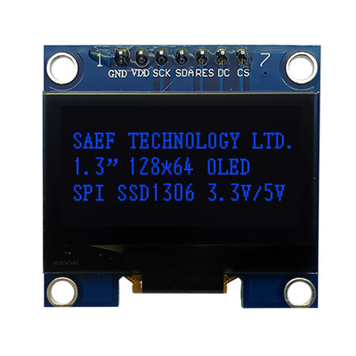 رابط SPI صفحه نمایش OLED 1.3 اینچی OLED I2c 7 پین با آی سی درایور SH1106