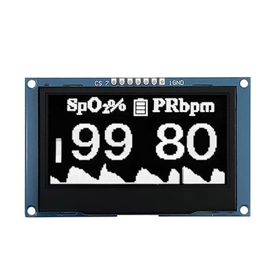 2ماژول صفحه نمایش OLED.42 اینچی 128x64 نقطه ای با رابط SPI و رنگ های فونت سفید و آبی